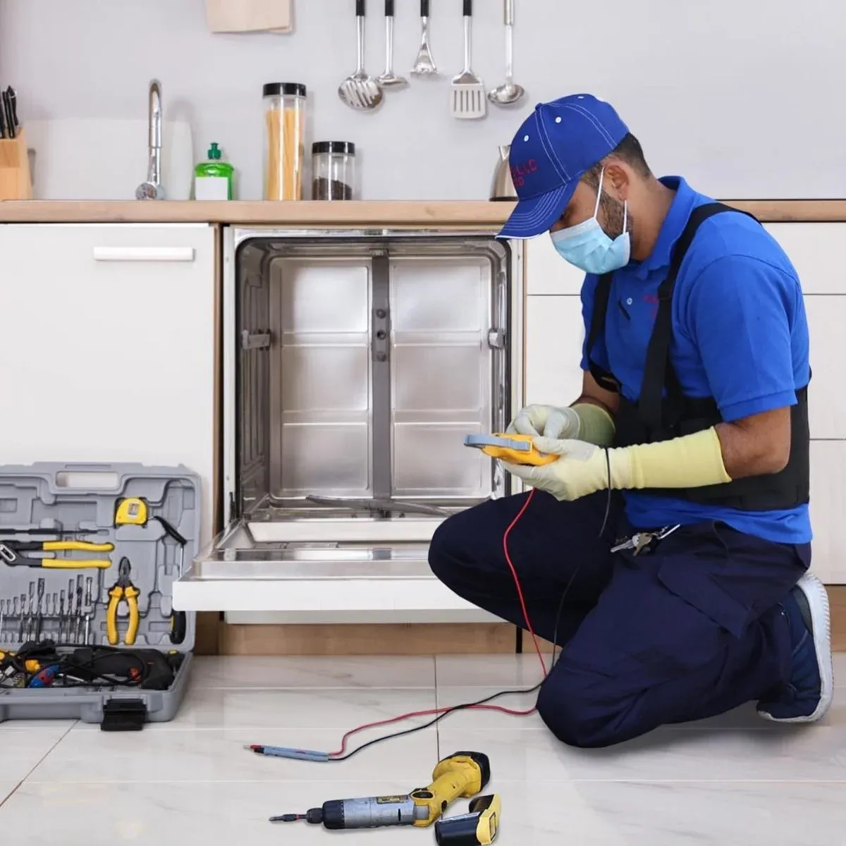 Ramson Appliances technician repairing an appliance at a property in Clermont, FL