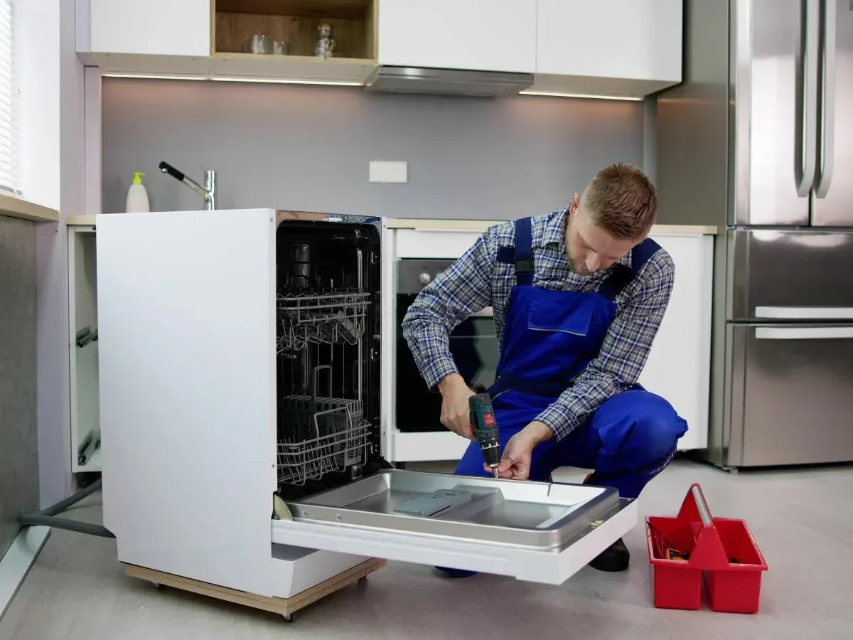 Ramson Appliances technician on an emergency dishwasher repair call in Groveland, FL