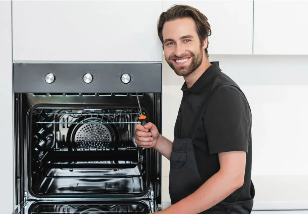 Ramson Appliances technician servicing kitchen equipment for a Groveland, FL business